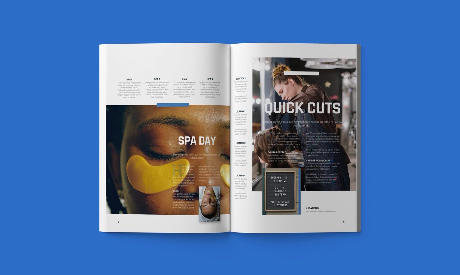 Editorial spreads