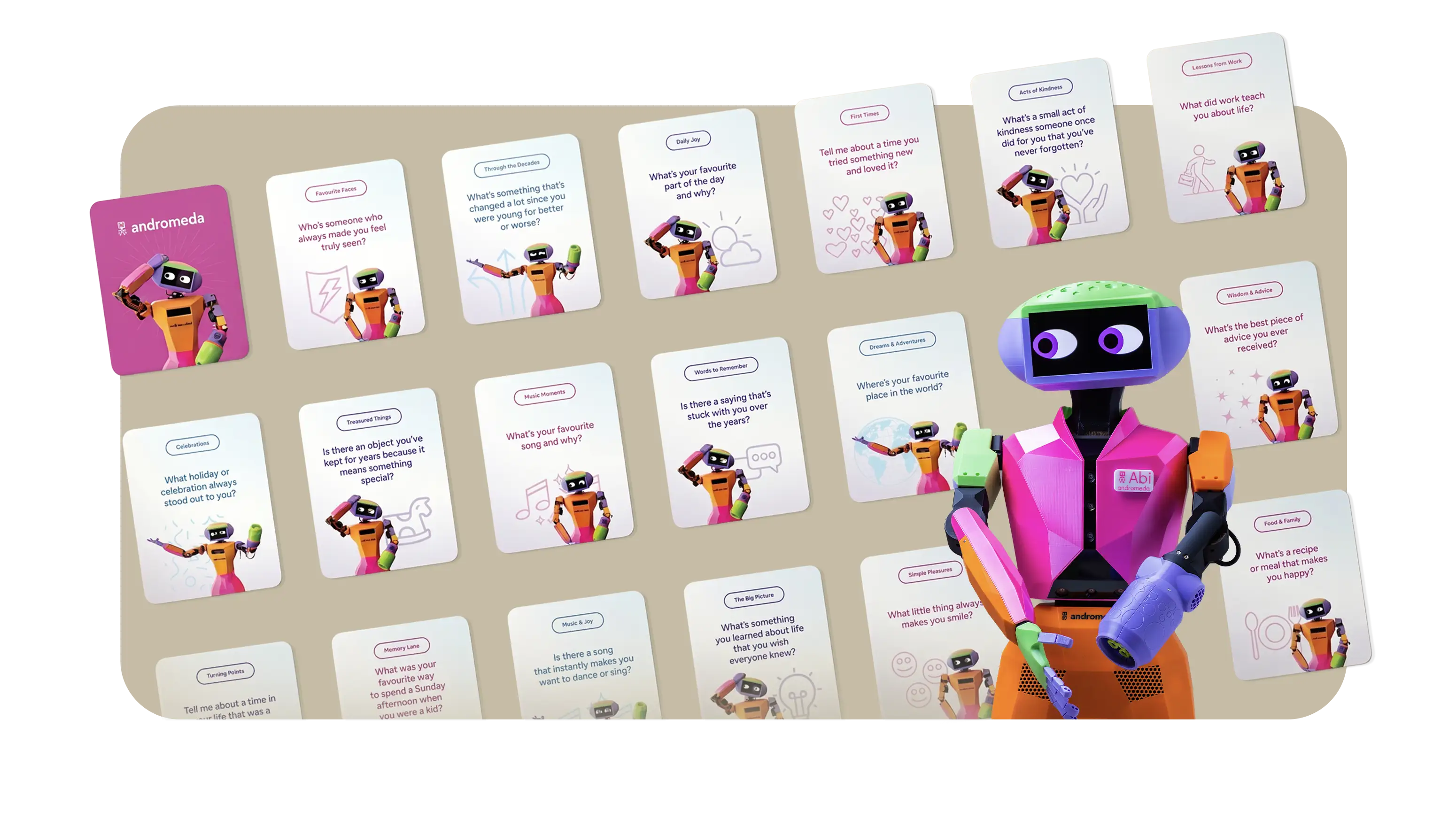 Conversation cards: an analogue icebreaker for a digital companion